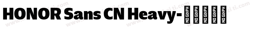 HONOR Sans CN Heavy字体转换